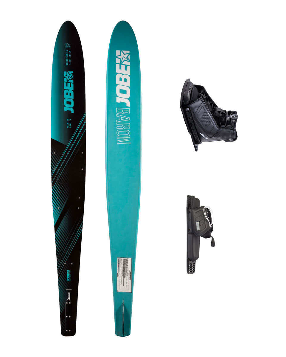 Jobe Baron Slalom Ski, Focus Slalom Binding & RTP Adjustable Nylon Set