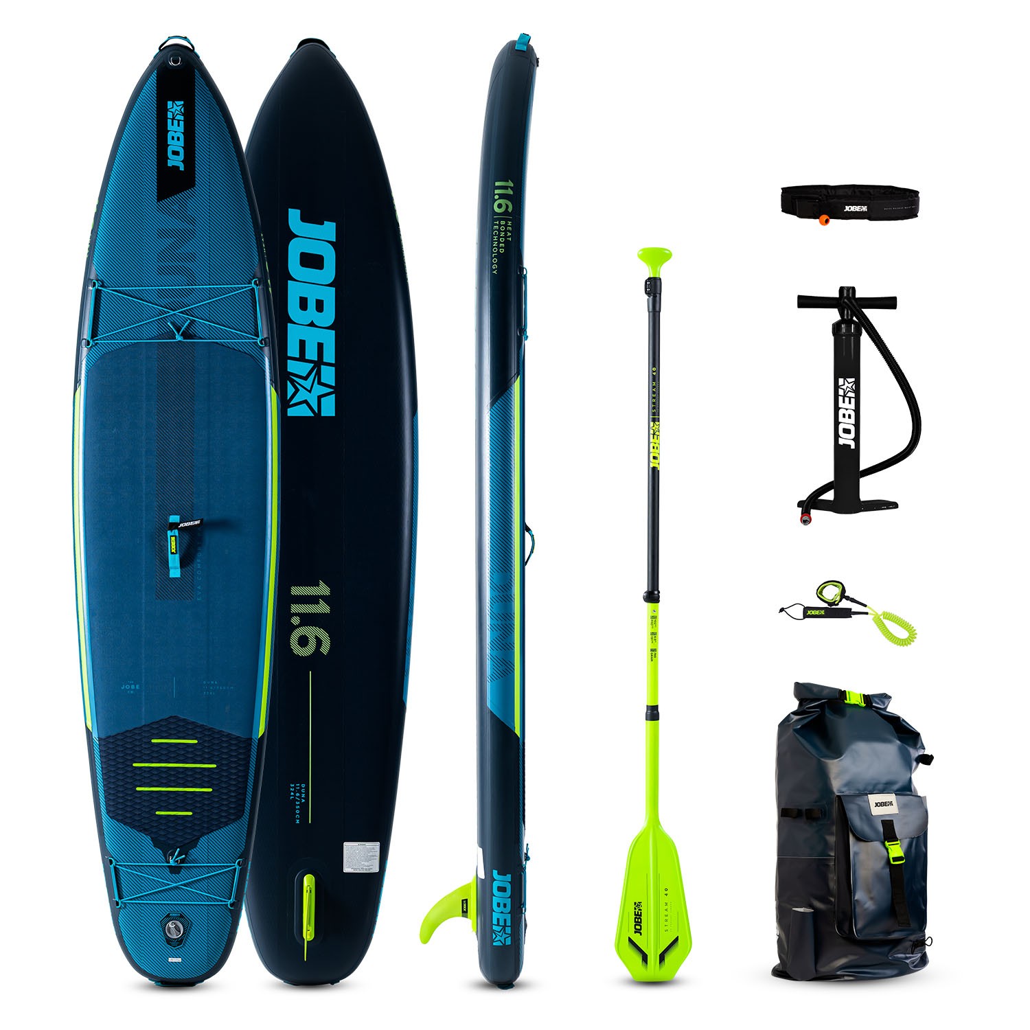 Jobe Duna 11.6 Inflattable Paddle Board Package Steel Blue