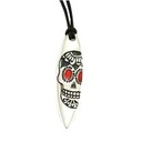 Silver+Surf necklace Surfboard XL Mexican Skull F