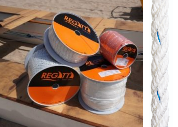 Regatta Mooring Polyester rope 4mm White/ Blue